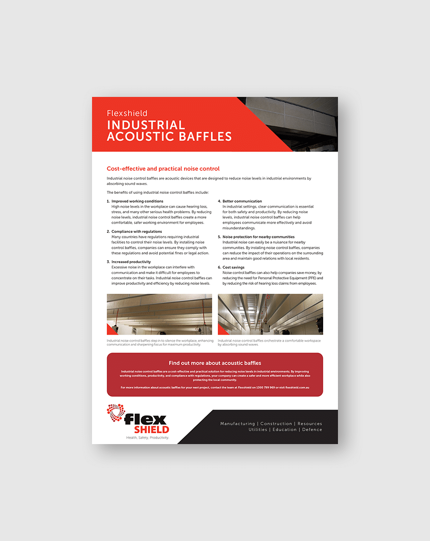 Image of the Acoustic Baffles Product Flyer