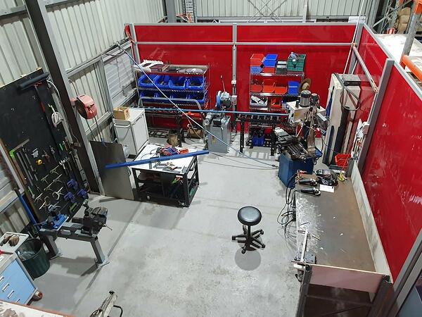 Flexshield welding curtains for Modsel R & D area