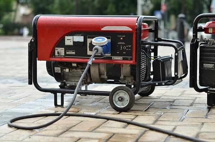 Generator on a construction site.