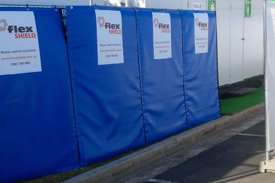Blue Sonic Acoustic Curtain for site noise control