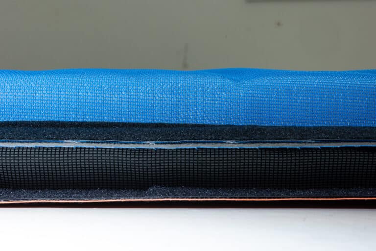 Side view of a Sonic Acoustic Curtain versus a Sonic Acoustic Quilt