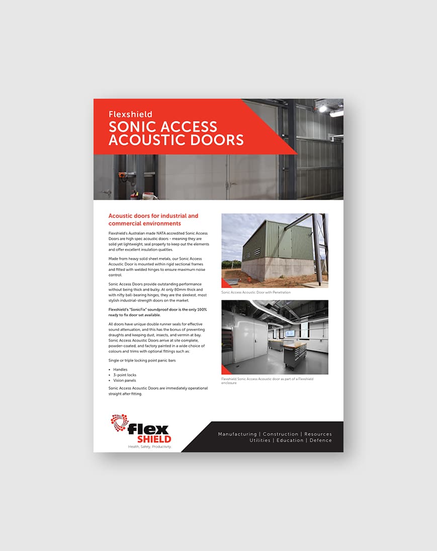 Flexshield_Sonic Access Acoustic Doors_Flyer_Image