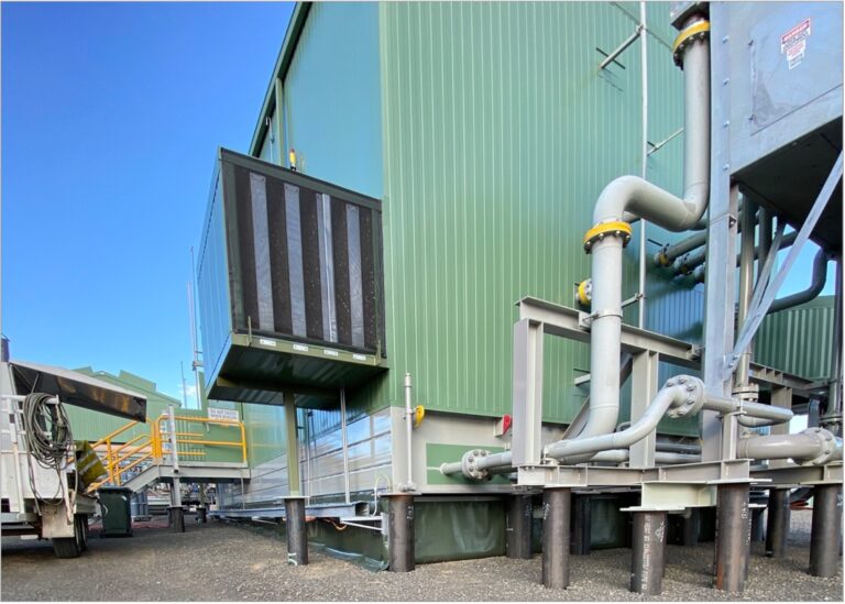 Arcadia Valley gas compressor shed with Sonic acoustic skirt