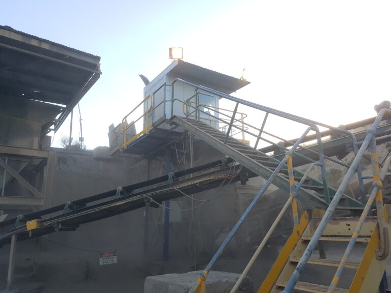 Acoustic enclosure protecting mining workers from hearing damage
