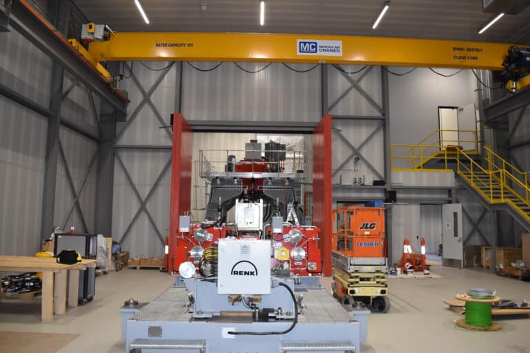 Econno Panel lining the walls of a helicopter testing facility