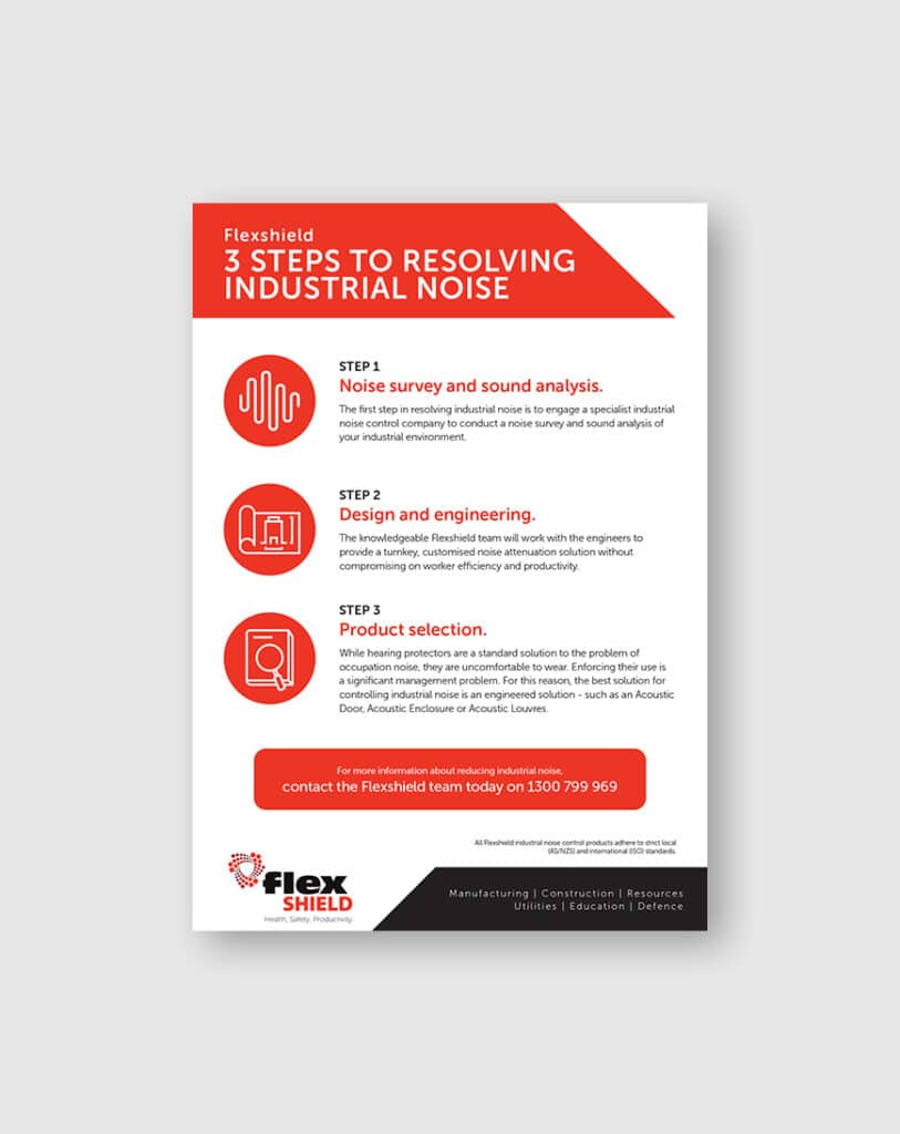 Flexshield_3 Steps to Resolving Industrial Noise_Infographic_Image