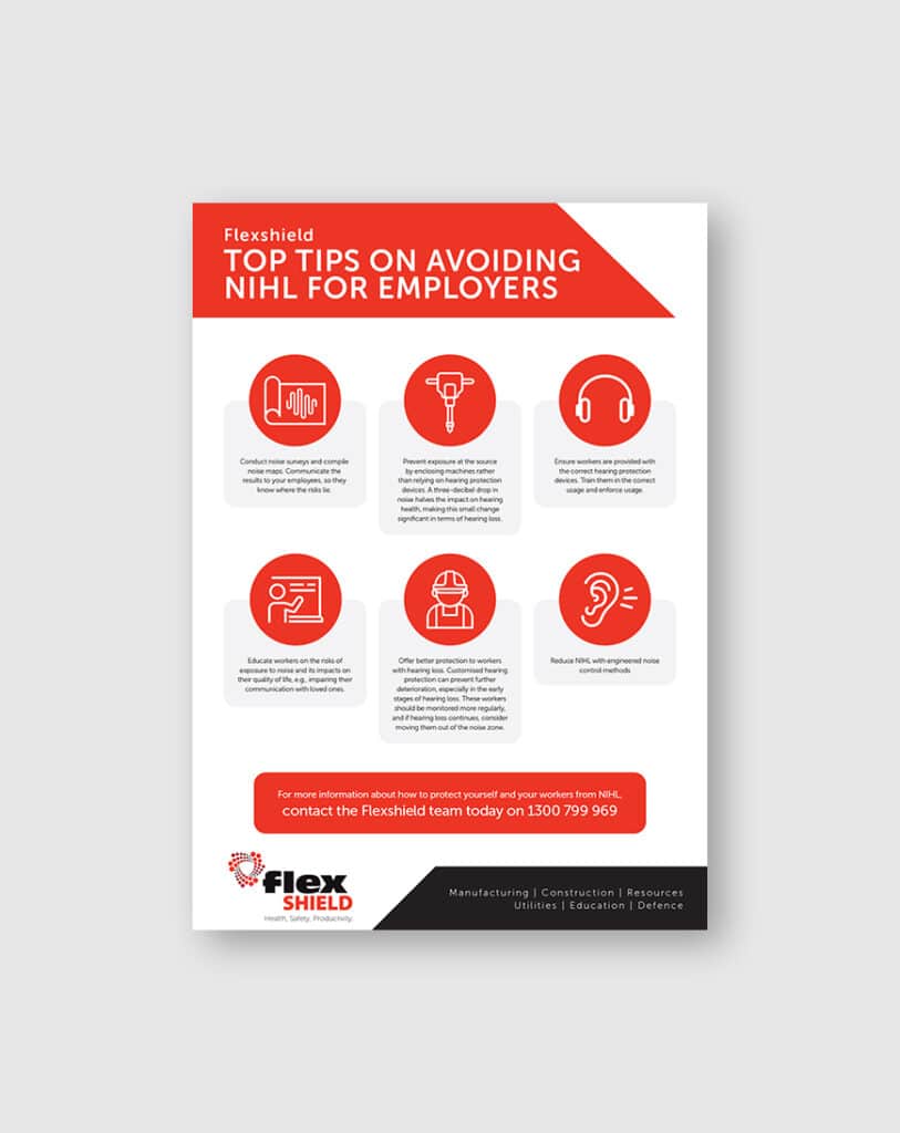 Flexshield_Top Tips on Avoiding NIHL for Employers_Infographic_Image