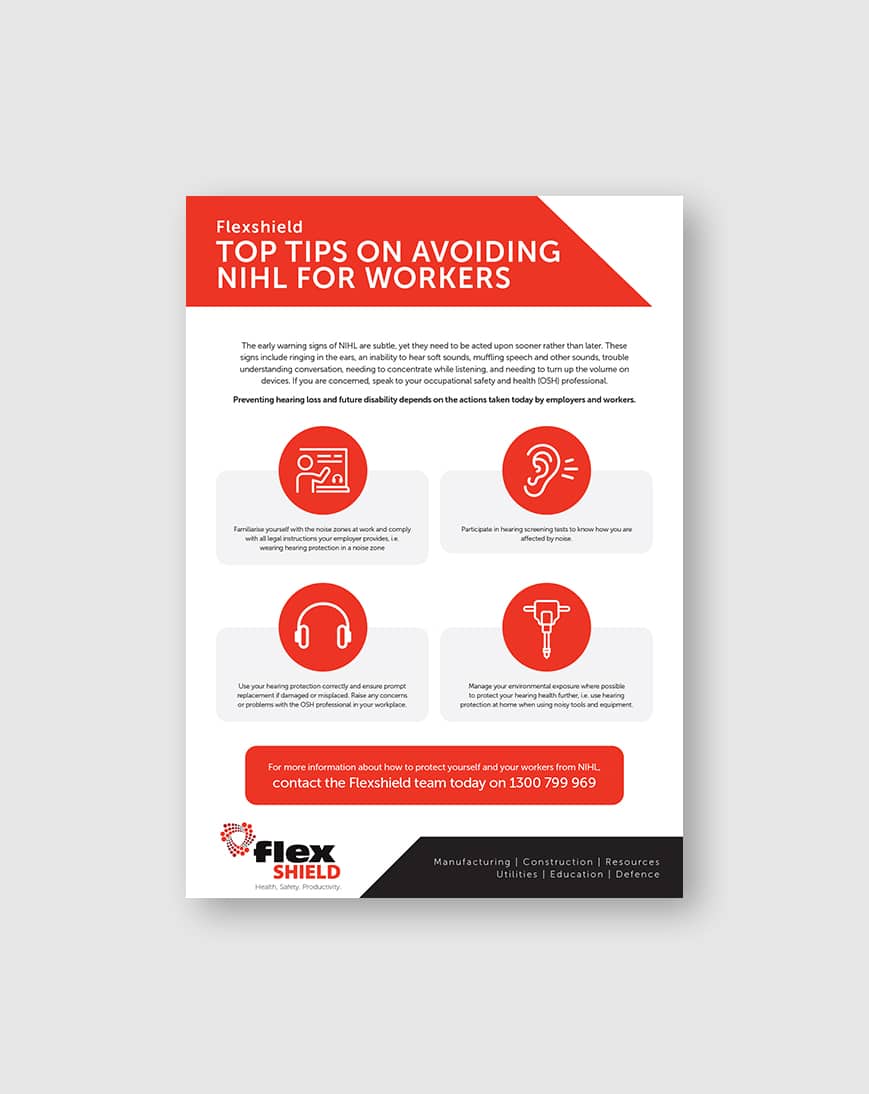 Flexshield_Top Tips on Avoiding NIHL for Workers_Infographic_Infographic