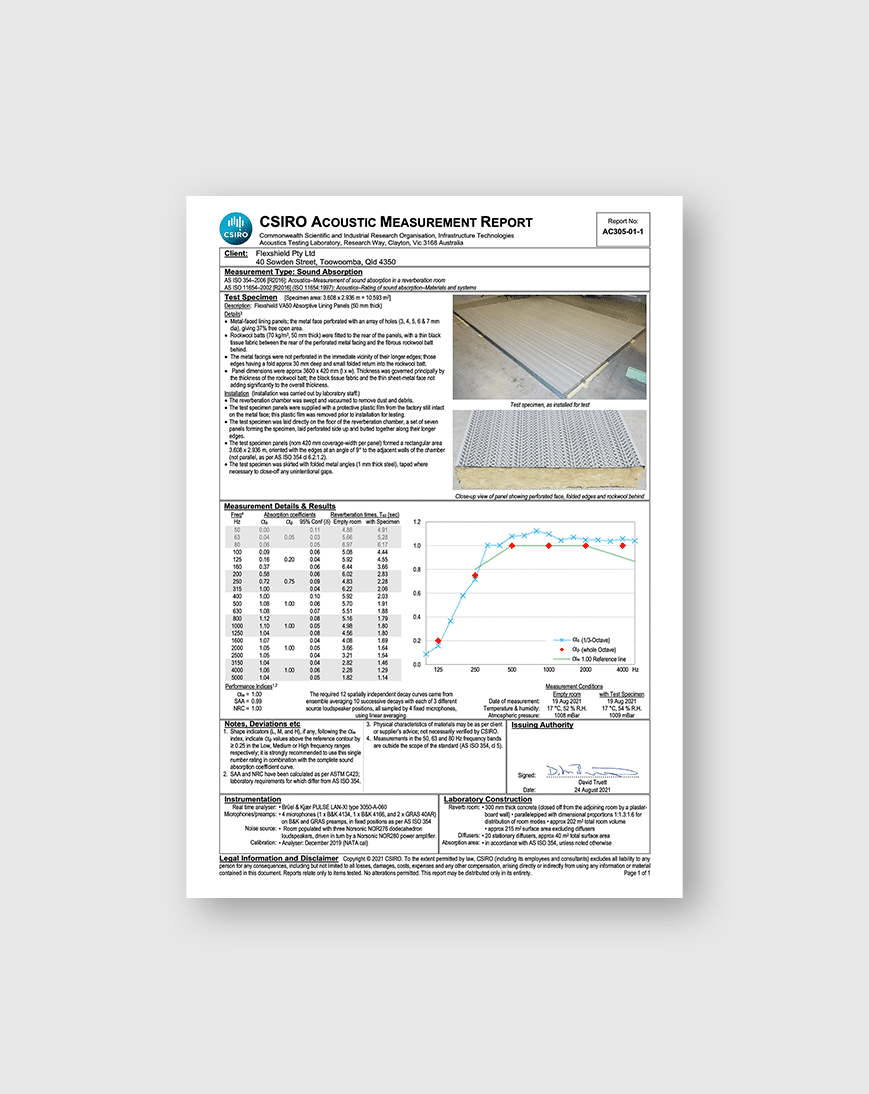 Cover art for the Sonic System VA50 Test Data