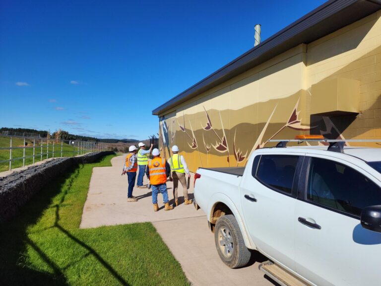 Flexshield staff visiting a pump station in Canberra