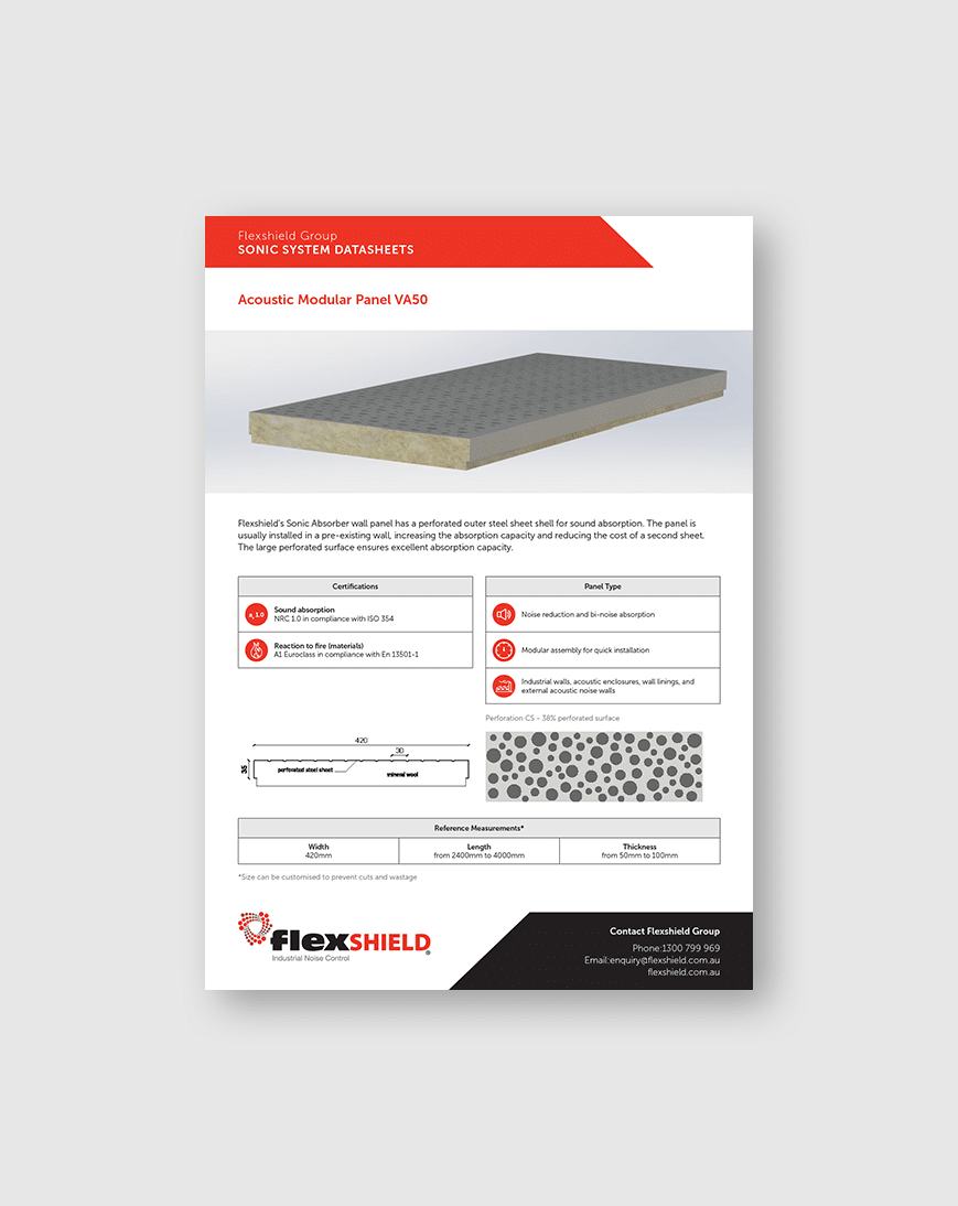 Cover image of the VA50 datasheet