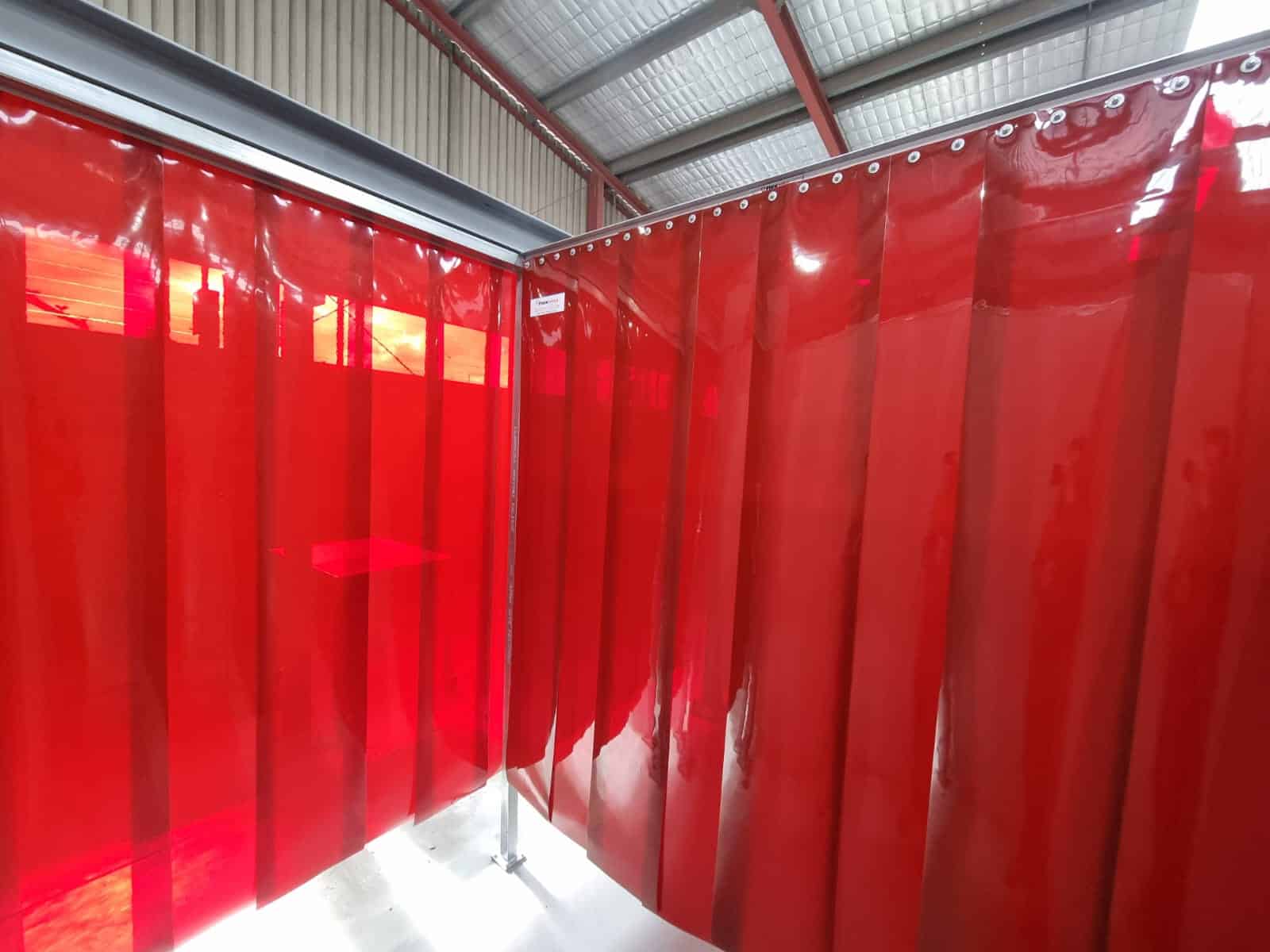 Weldflex strip curtains as part of a Sonic acoustic welding bay