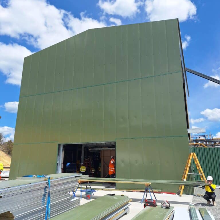Flexshield Sonic System acoustic modular panel for an acoustic shed
