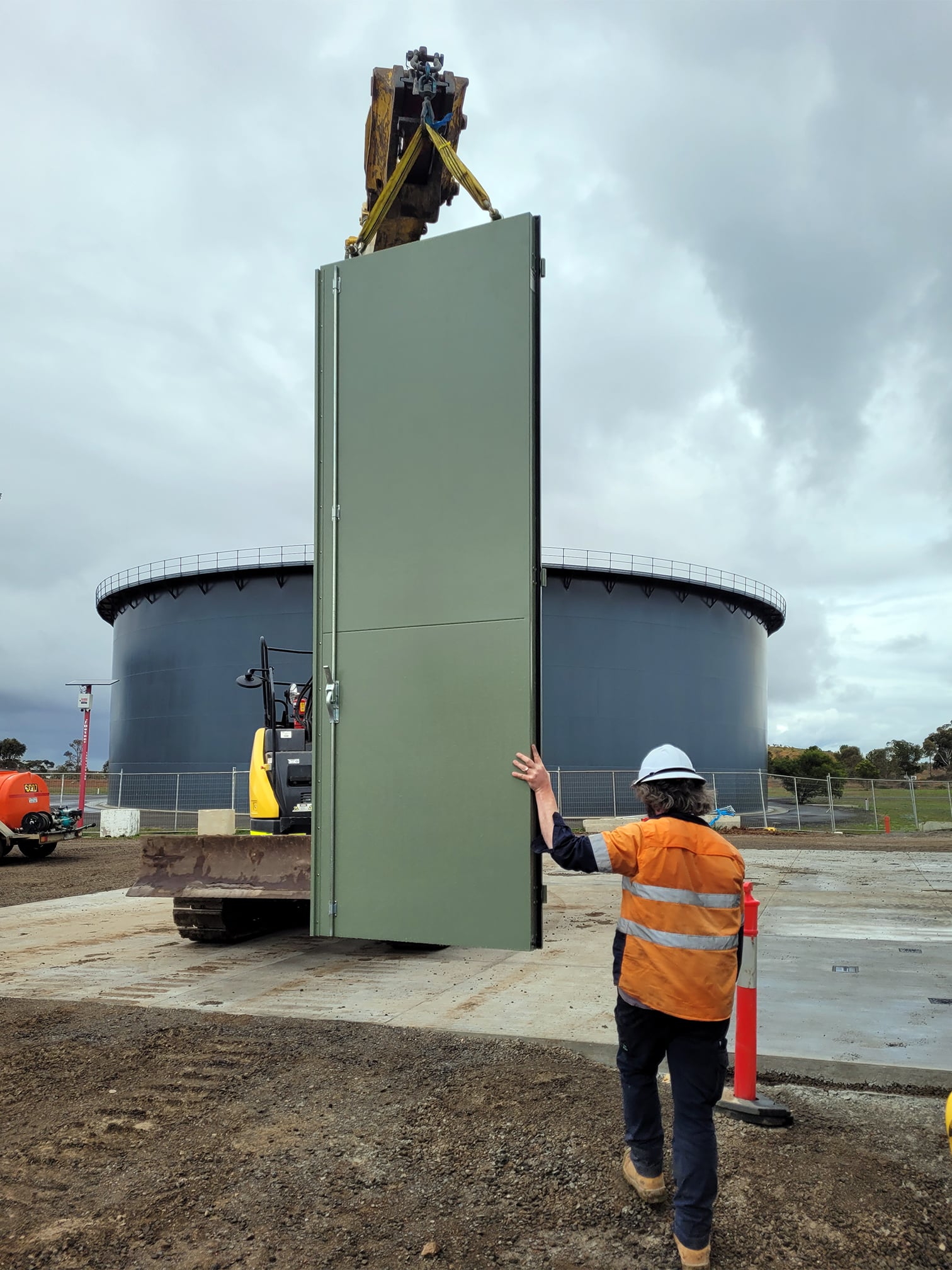 Sonic Access acoustic door being moved into place