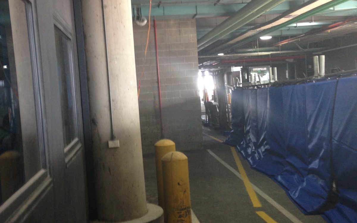 Acoustic Curtains for demolition works at Melbourne Airport