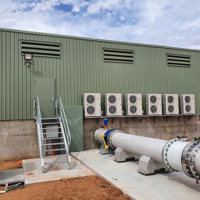 Flexshield Sonic Access Doors installed at a South Australian winery to control noise from machinery pumping water.