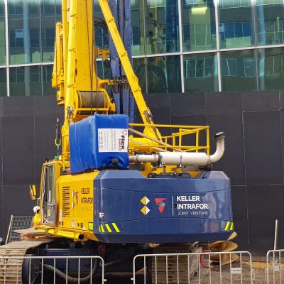 Sonic Acoustic Curtain on a construction site