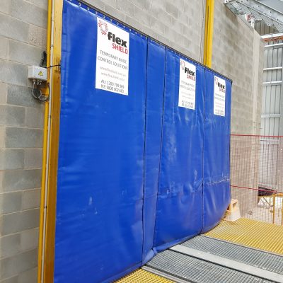 Flexshield Sonic Acoustic Curtains for tunnel works noise control.