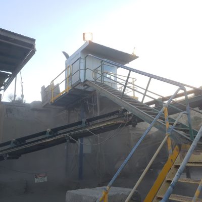 Acoustic enclosure protecting mining workers from hearing damage