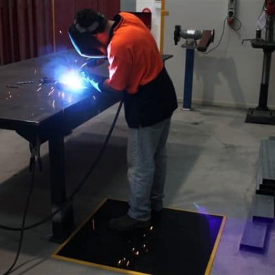 Welding using a FlexWeld welding mat