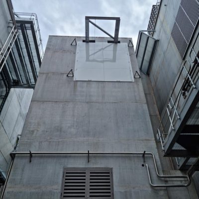 Removable bulkhead was installed above the doors