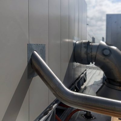 Penetrations in the Sonic System acoustic modular panel for ductwork