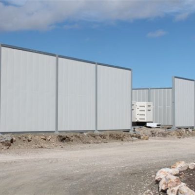 Sonic System acoustic modular panel noise wall.