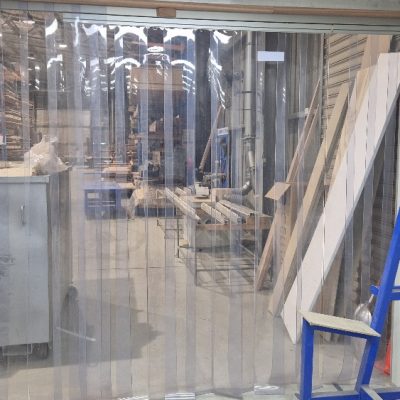 4030mm-wide opening fitted with Flexshield’s SonicClear curtain system for clear access and impact protection.