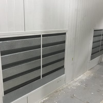 Sonic Series Acoustic Louvres with bird mesh.