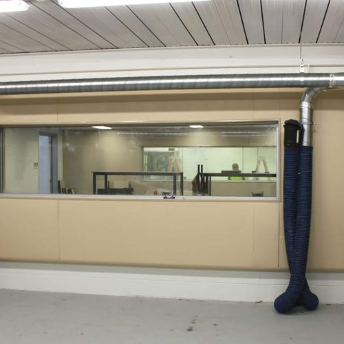 Acoustic Foam (soundproof foam) in an Engine Testing Room